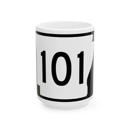 Arkansas 101 (Arkansas) (Road Sign) White Coffee Mug 15oz - Go Mug Yourself