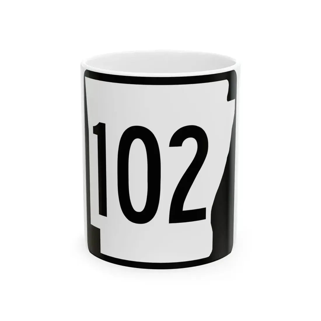 Arkansas 102 1970 (Arkansas) (Road Sign) White Coffee Mug 11oz - Go Mug Yourself