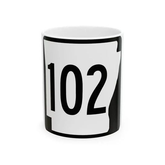 Arkansas 102 1970 (Arkansas) (Road Sign) White Coffee Mug 11oz - Go Mug Yourself