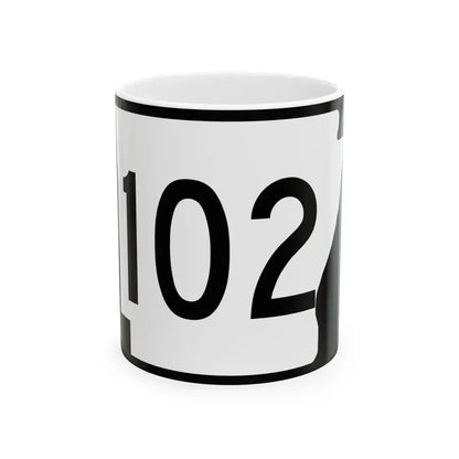 Arkansas 102 (Arkansas) (Road Sign) White Coffee Mug 11oz - Go Mug Yourself