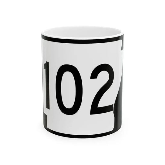 Arkansas 102 (Arkansas) (Road Sign) White Coffee Mug 11oz - Go Mug Yourself