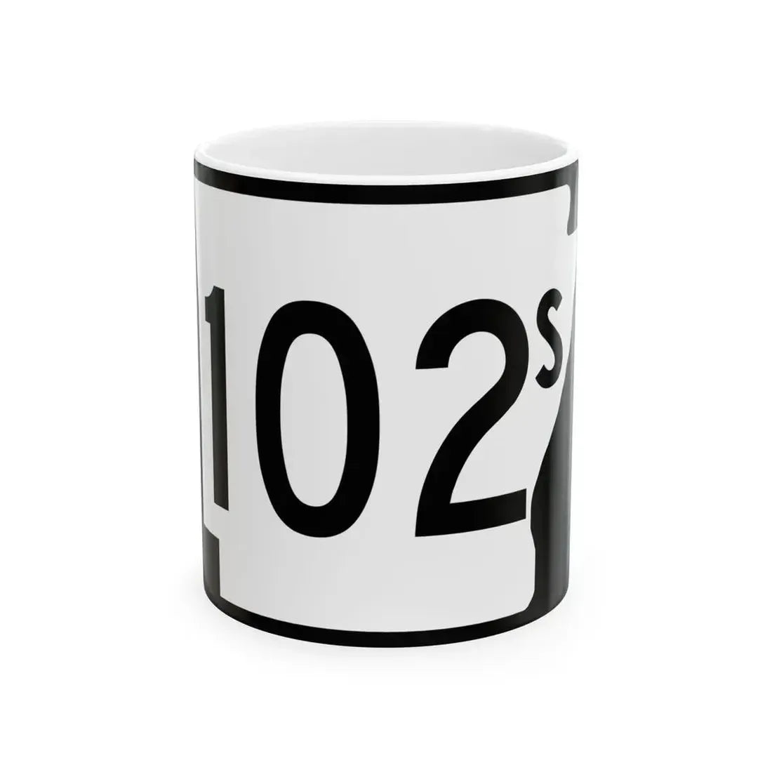 Arkansas 102S (Arkansas) (Road Sign) White Coffee Mug 11oz - Go Mug Yourself