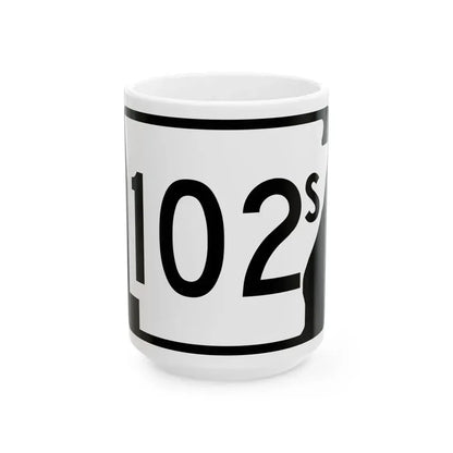 Arkansas 102S (Arkansas) (Road Sign) White Coffee Mug 15oz - Go Mug Yourself