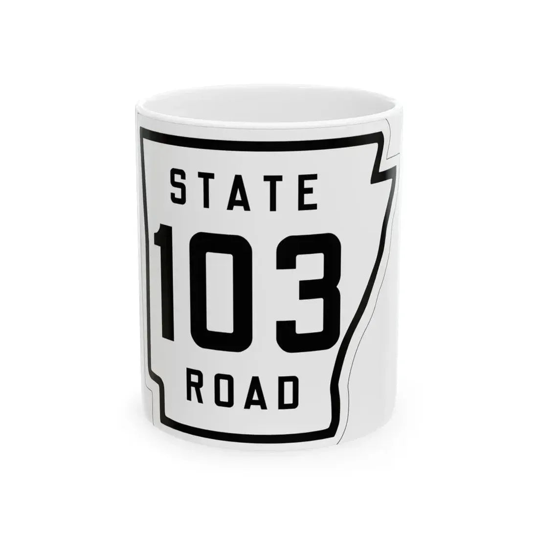 Arkansas 103 1926 (Arkansas) (Road Sign) White Coffee Mug 11oz - Go Mug Yourself
