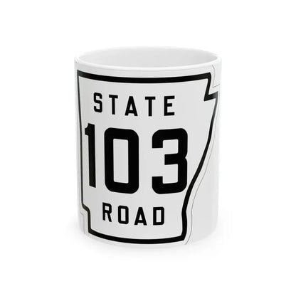 Arkansas 103 1926 (Arkansas) (Road Sign) White Coffee Mug 11oz - Go Mug Yourself
