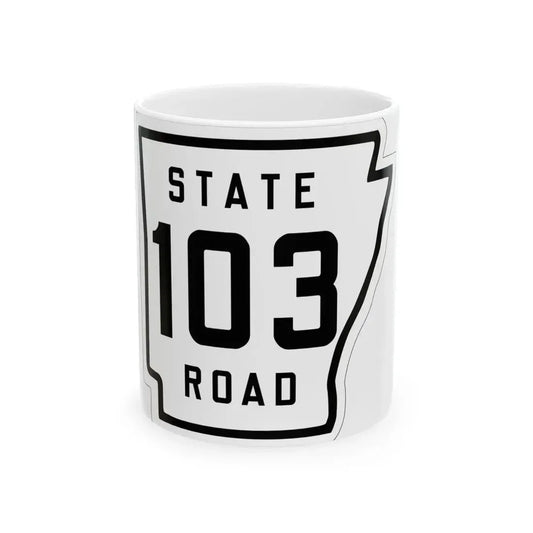 Arkansas 103 1926 (Arkansas) (Road Sign) White Coffee Mug 11oz - Go Mug Yourself