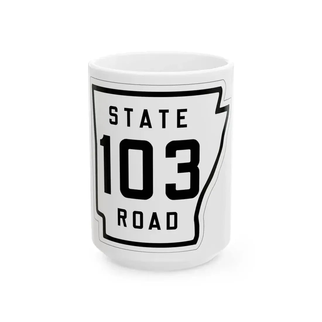 Arkansas 103 1926 (Arkansas) (Road Sign) White Coffee Mug 15oz - Go Mug Yourself
