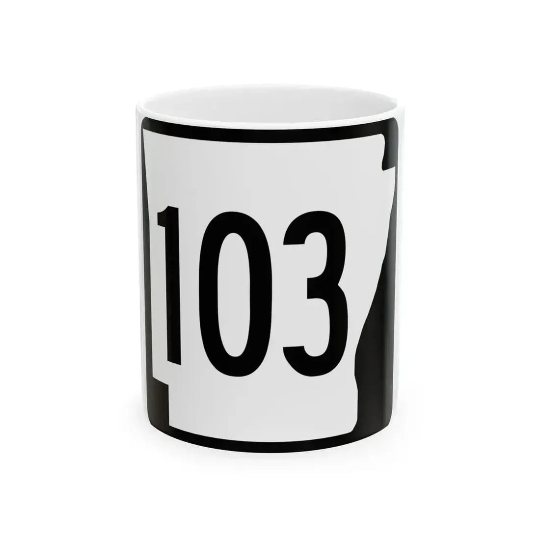 Arkansas 103 1970 (Arkansas) (Road Sign) White Coffee Mug 11oz - Go Mug Yourself