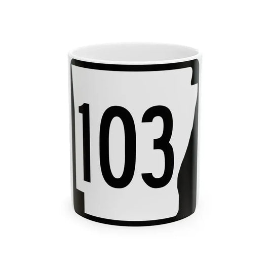 Arkansas 103 1970 (Arkansas) (Road Sign) White Coffee Mug 11oz - Go Mug Yourself