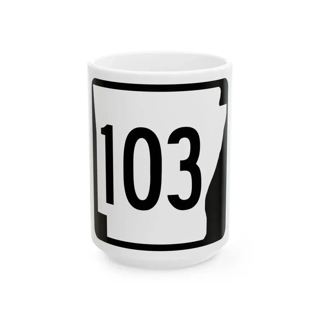 Arkansas 103 1970 (Arkansas) (Road Sign) White Coffee Mug - Go Mug Yourself