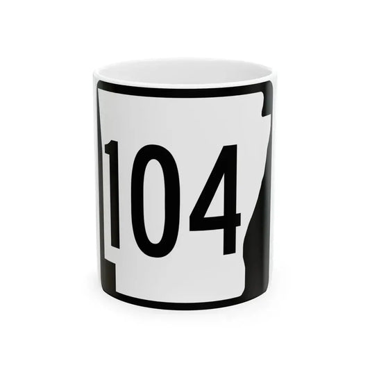 Arkansas 104 1970 (Arkansas) (Road Sign) White Coffee Mug 11oz - Go Mug Yourself