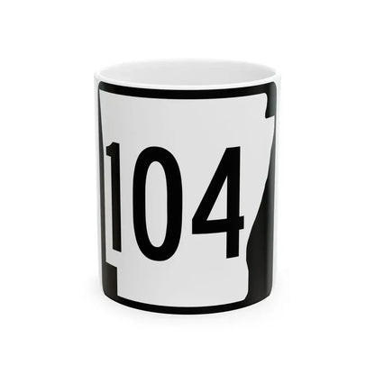 Arkansas 104 1970 (Arkansas) (Road Sign) White Coffee Mug - Go Mug Yourself