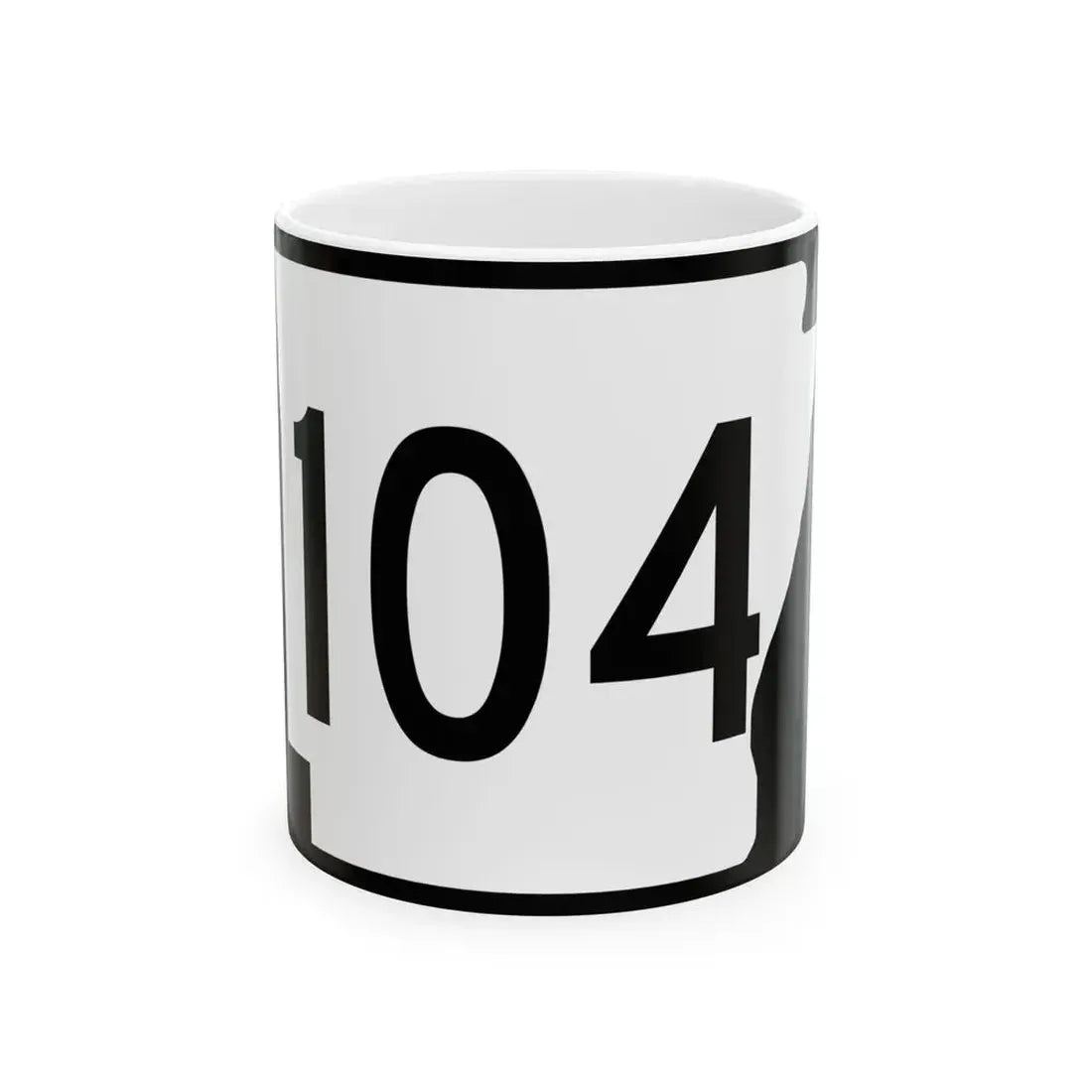 Arkansas 104 (Arkansas) (Road Sign) White Coffee Mug 11oz - Go Mug Yourself