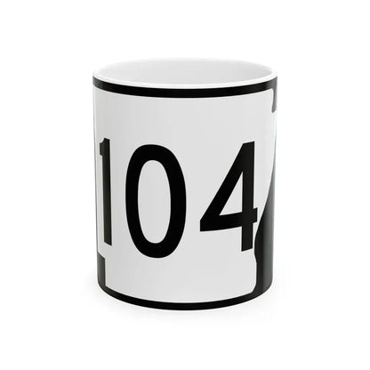 Arkansas 104 (Arkansas) (Road Sign) White Coffee Mug 11oz - Go Mug Yourself