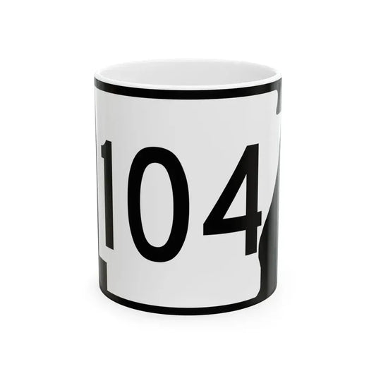 Arkansas 104 (Arkansas) (Road Sign) White Coffee Mug 11oz - Go Mug Yourself