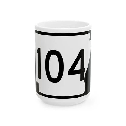 Arkansas 104 (Arkansas) (Road Sign) White Coffee Mug 15oz - Go Mug Yourself