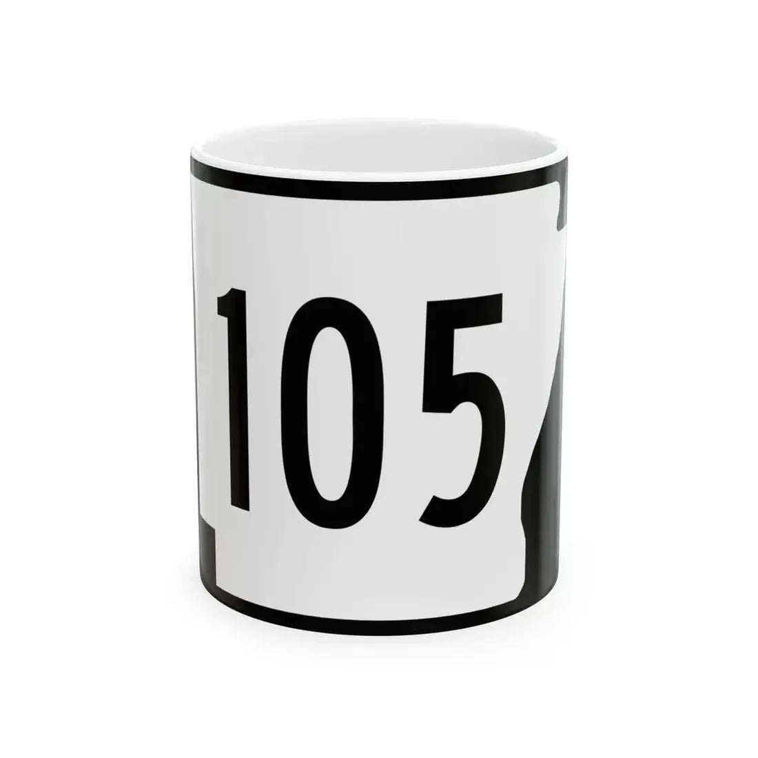 Arkansas 105 (Arkansas) (Road Sign) White Coffee Mug 11oz - Go Mug Yourself
