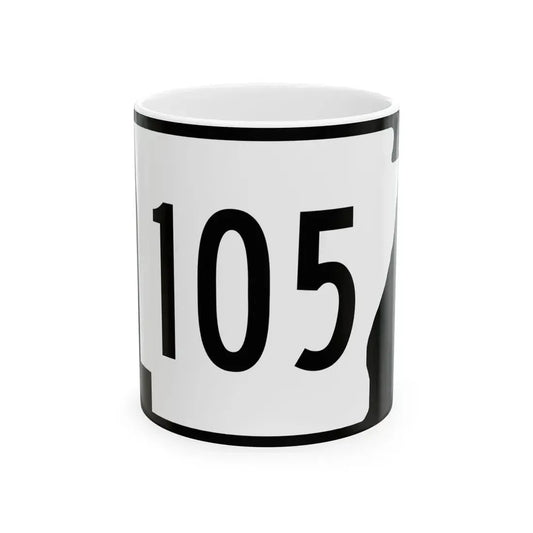 Arkansas 105 (Arkansas) (Road Sign) White Coffee Mug 11oz - Go Mug Yourself