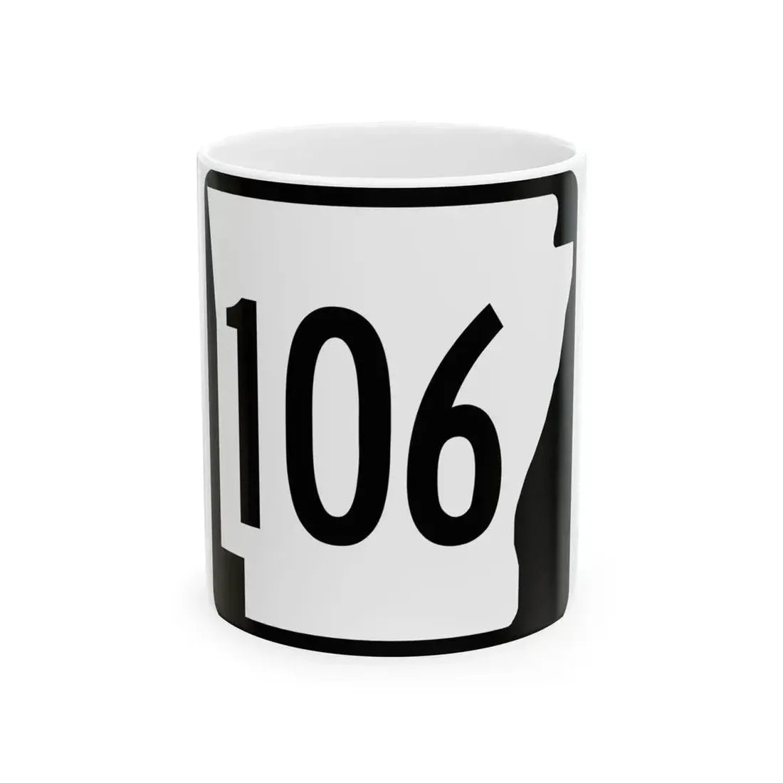 Arkansas 106 1970 (Arkansas) (Road Sign) White Coffee Mug 11oz - Go Mug Yourself