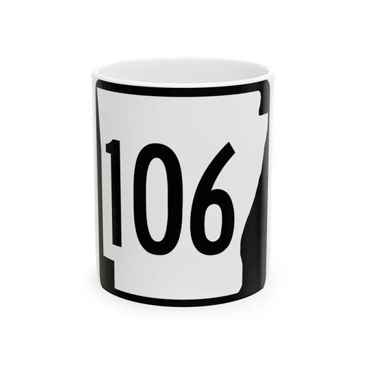 Arkansas 106 1970 (Arkansas) (Road Sign) White Coffee Mug 11oz - Go Mug Yourself