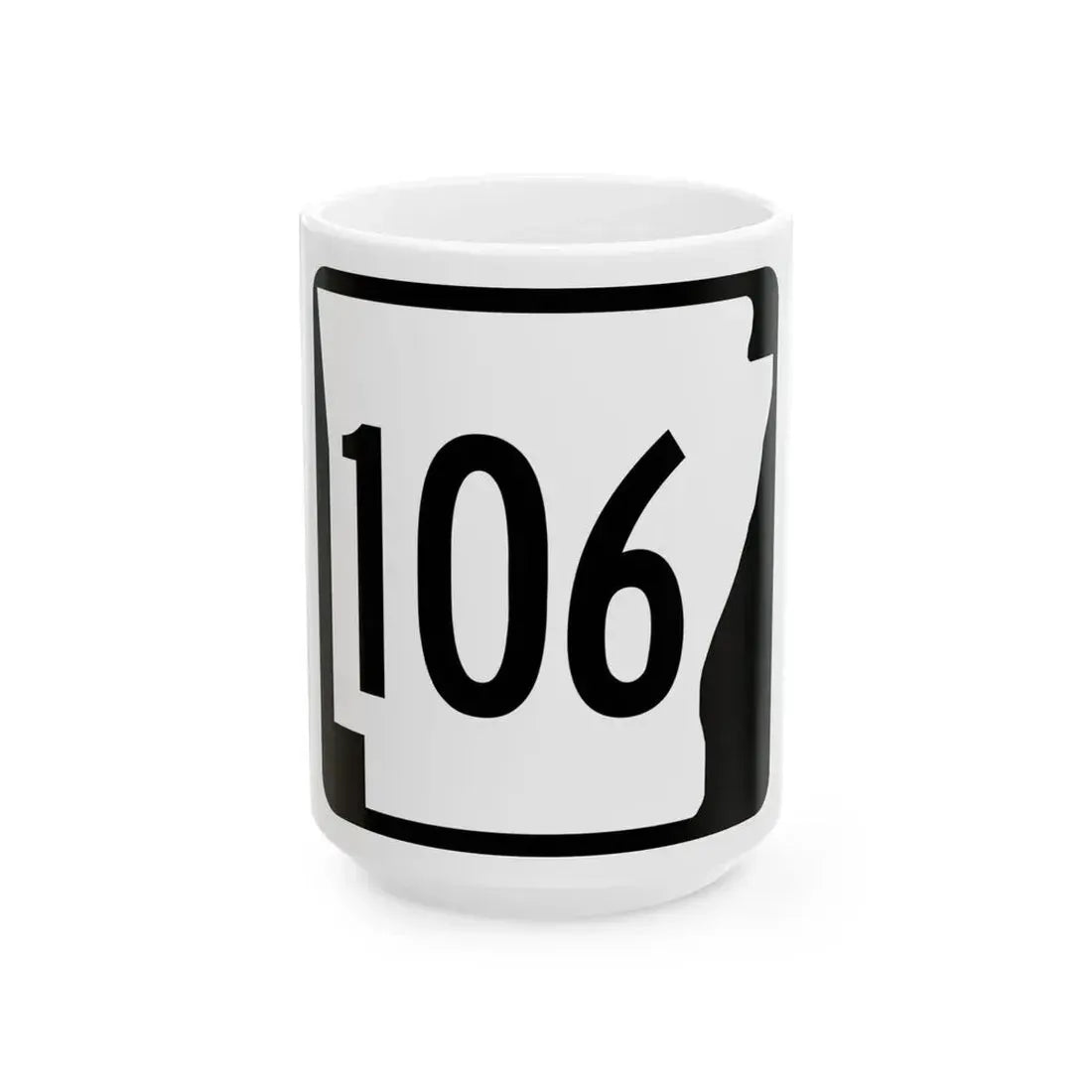 Arkansas 106 1970 (Arkansas) (Road Sign) White Coffee Mug 15oz - Go Mug Yourself