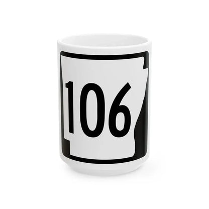 Arkansas 106 1970 (Arkansas) (Road Sign) White Coffee Mug 15oz - Go Mug Yourself