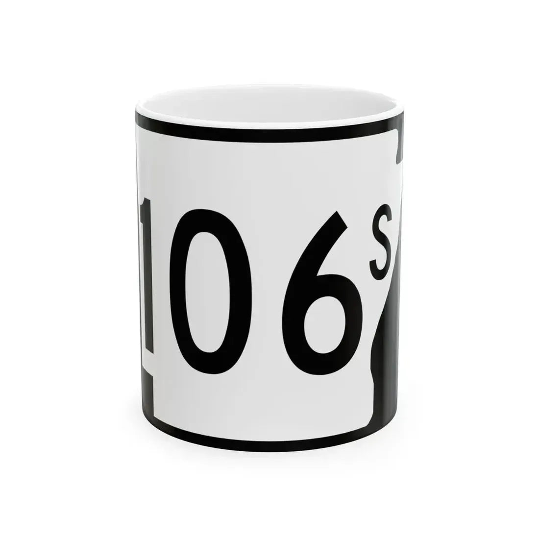 Arkansas 106S (Arkansas) (Road Sign) White Coffee Mug 11oz - Go Mug Yourself