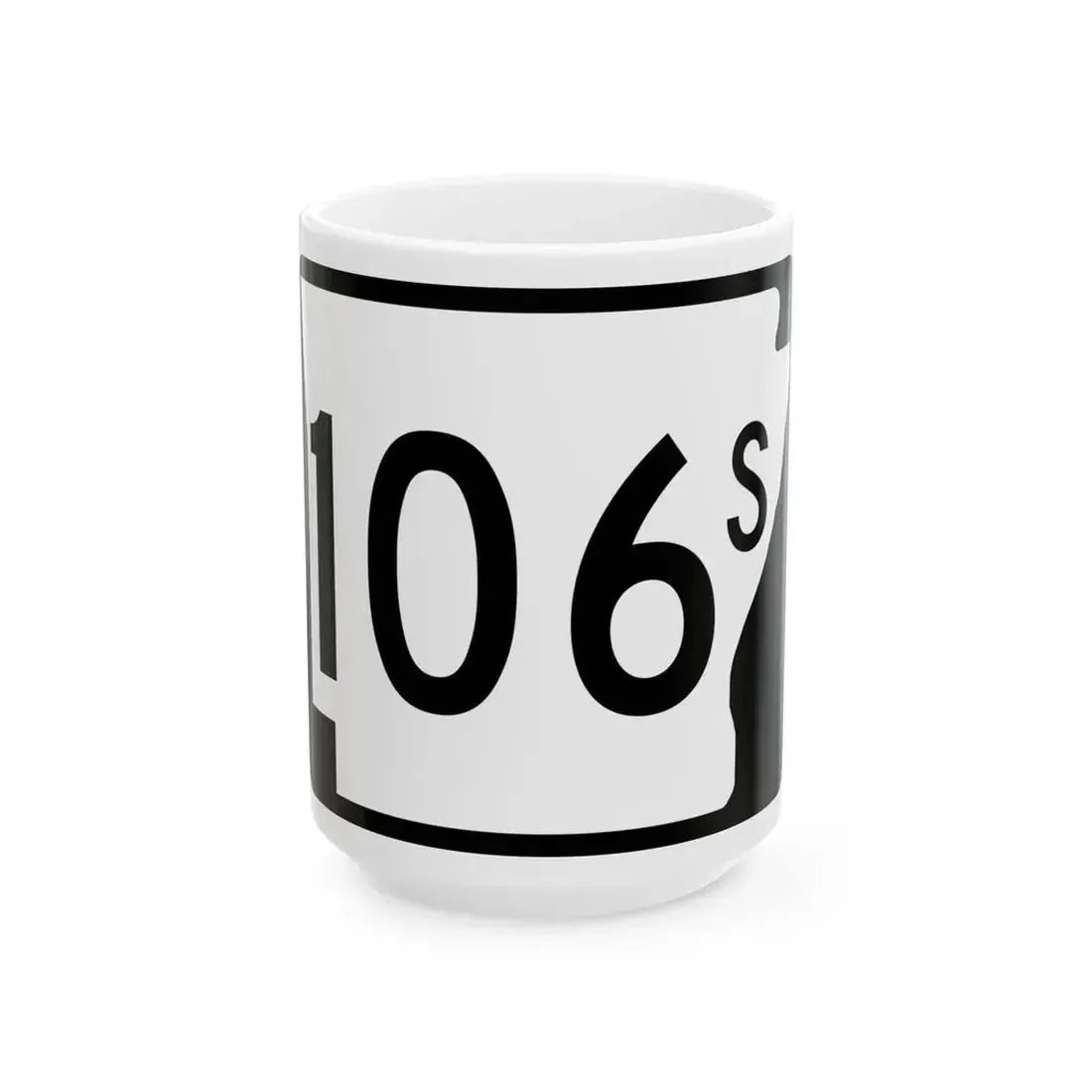 Arkansas 106S (Arkansas) (Road Sign) White Coffee Mug 15oz - Go Mug Yourself