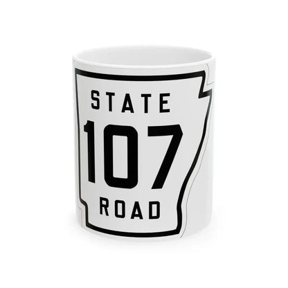 Arkansas 107 1926 (Arkansas) (Road Sign) White Coffee Mug 11oz - Go Mug Yourself