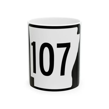 Arkansas 107 1970 (Arkansas) (Road Sign) White Coffee Mug 11oz - Go Mug Yourself