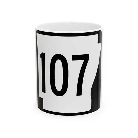 Arkansas 107 1970 (Arkansas) (Road Sign) White Coffee Mug 11oz - Go Mug Yourself