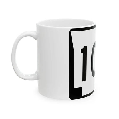 Arkansas 107 (Arkansas) (Road Sign) White Coffee Mug - Go Mug Yourself