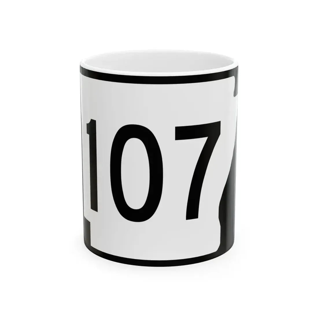 Arkansas 107 (Arkansas) (Road Sign) White Coffee Mug - Go Mug Yourself