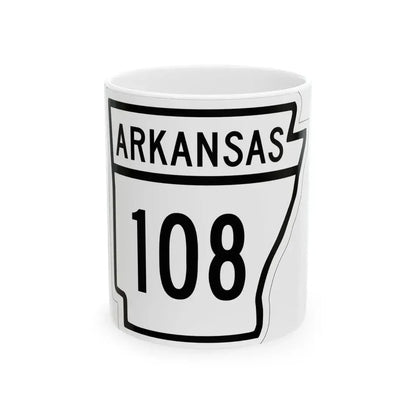 Arkansas 108 1948 (Arkansas) (Road Sign) White Coffee Mug 11oz - Go Mug Yourself