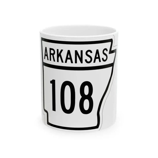 Arkansas 108 1948 (Arkansas) (Road Sign) White Coffee Mug 11oz - Go Mug Yourself