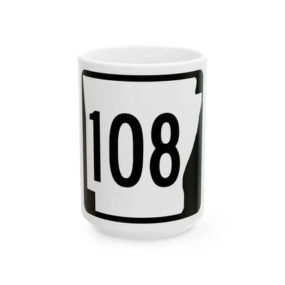 Arkansas 108 1970 (Arkansas) (Road Sign) White Coffee Mug 15oz - Go Mug Yourself
