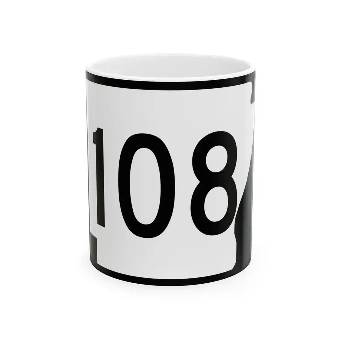 Arkansas 108 (Arkansas) (Road Sign) White Coffee Mug 11oz - Go Mug Yourself