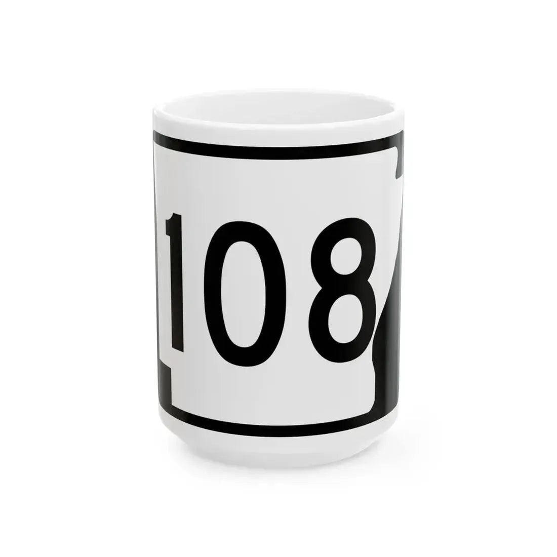 Arkansas 108 (Arkansas) (Road Sign) White Coffee Mug 15oz - Go Mug Yourself