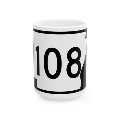 Arkansas 108 (Arkansas) (Road Sign) White Coffee Mug 15oz - Go Mug Yourself