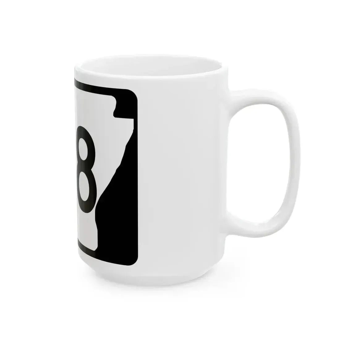 Arkansas 108 (Arkansas) (Road Sign) White Coffee Mug - Go Mug Yourself