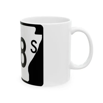 Arkansas 108S (Arkansas) (Road Sign) White Coffee Mug - Go Mug Yourself