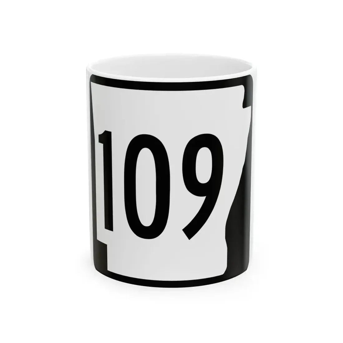 Arkansas 109 1970 (Arkansas) (Road Sign) White Coffee Mug 11oz - Go Mug Yourself