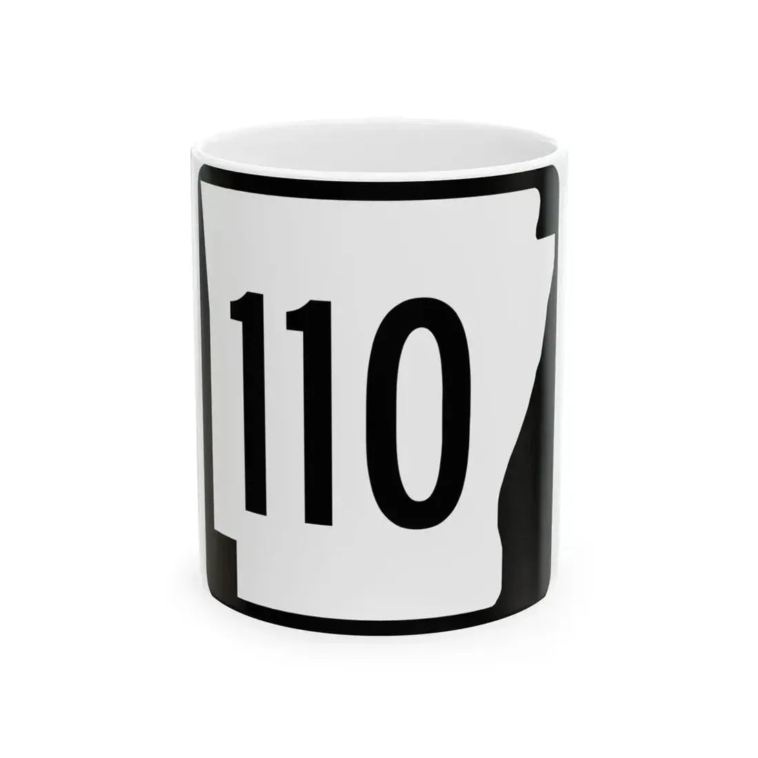 Arkansas 110 1970 (Arkansas) (Road Sign) White Coffee Mug 11oz - Go Mug Yourself