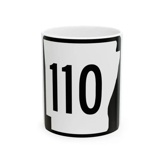 Arkansas 110 1970 (Arkansas) (Road Sign) White Coffee Mug 11oz - Go Mug Yourself