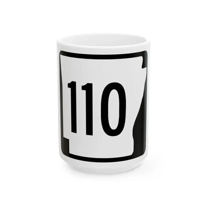 Arkansas 110 1970 (Arkansas) (Road Sign) White Coffee Mug 15oz - Go Mug Yourself