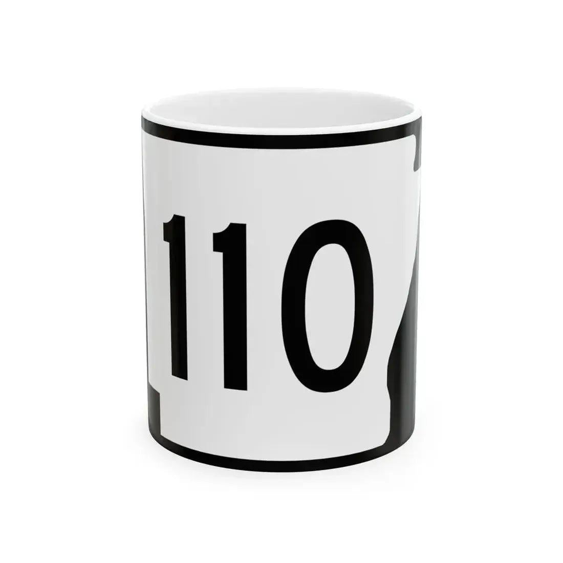 Arkansas 110 (Arkansas) (Road Sign) White Coffee Mug 11oz - Go Mug Yourself