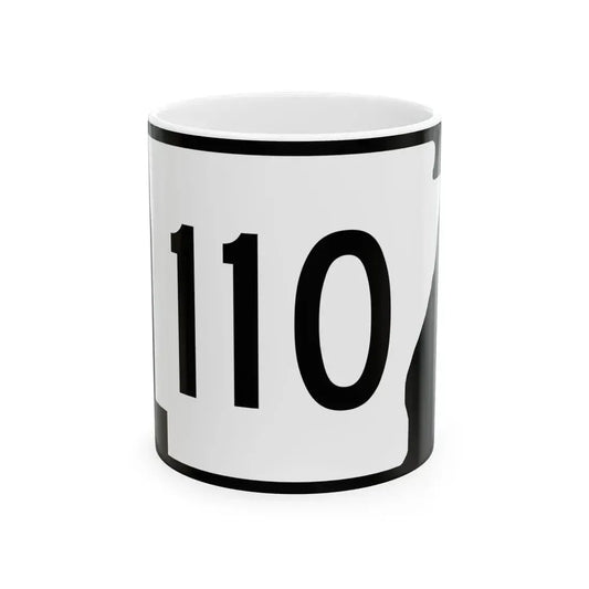 Arkansas 110 (Arkansas) (Road Sign) White Coffee Mug 11oz - Go Mug Yourself