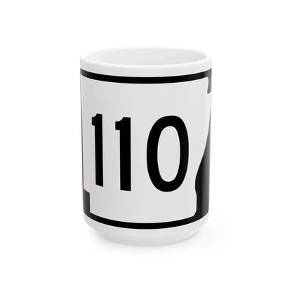Arkansas 110 (Arkansas) (Road Sign) White Coffee Mug 15oz - Go Mug Yourself