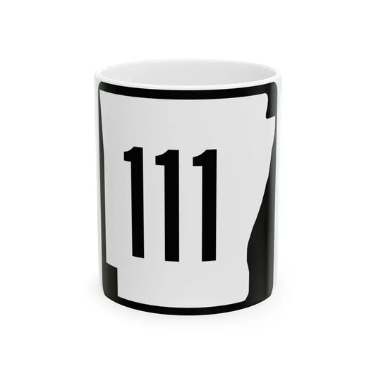 Arkansas 111 1970 (Arkansas) (Road Sign) White Coffee Mug 11oz - Go Mug Yourself