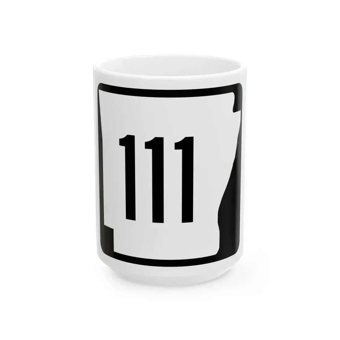 Arkansas 111 1970 (Arkansas) (Road Sign) White Coffee Mug 15oz - Go Mug Yourself